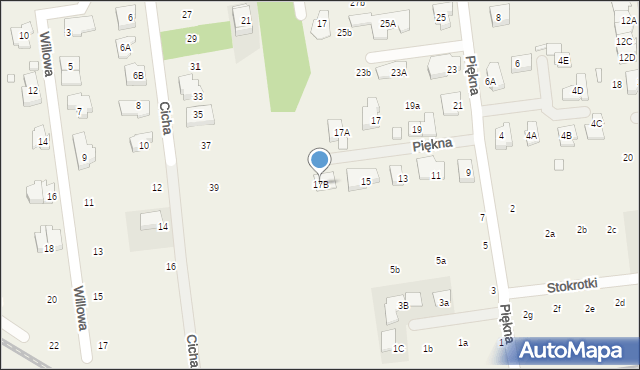 Nowa Iwiczna, Piękna, 17B, mapa Nowa Iwiczna