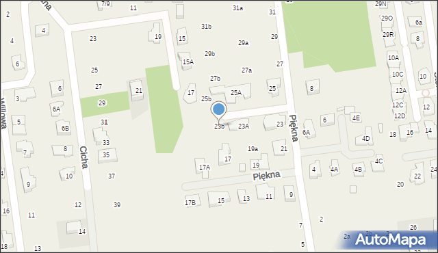 Nowa Iwiczna, Piękna, 23b, mapa Nowa Iwiczna
