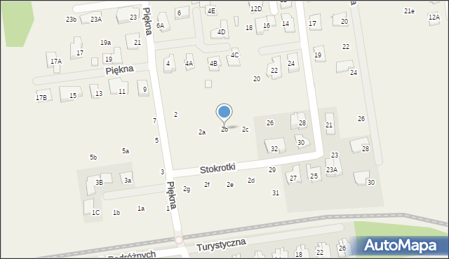 Nowa Iwiczna, Piękna, 2b, mapa Nowa Iwiczna