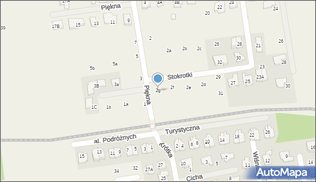 Nowa Iwiczna, Piękna, 2g, mapa Nowa Iwiczna