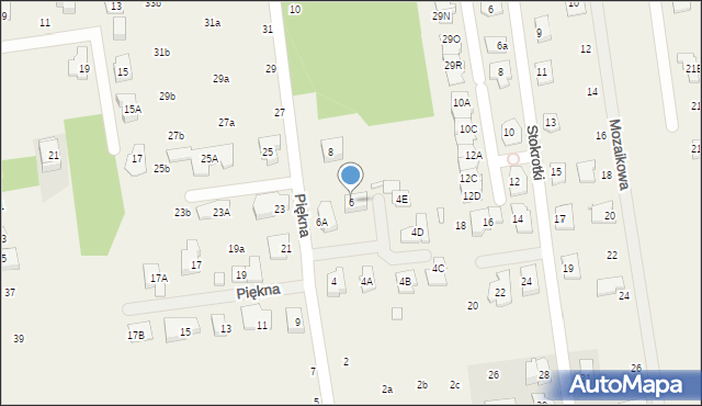 Nowa Iwiczna, Piękna, 6, mapa Nowa Iwiczna