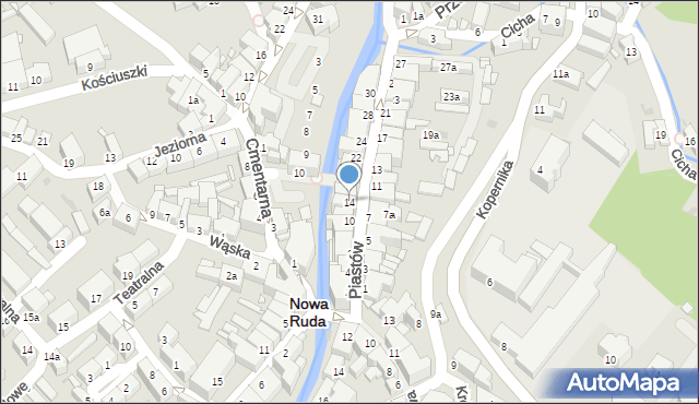 Nowa Ruda, Piastów, 14, mapa Nowa Ruda