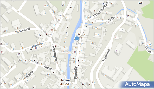 Nowa Ruda, Piastów, 24, mapa Nowa Ruda