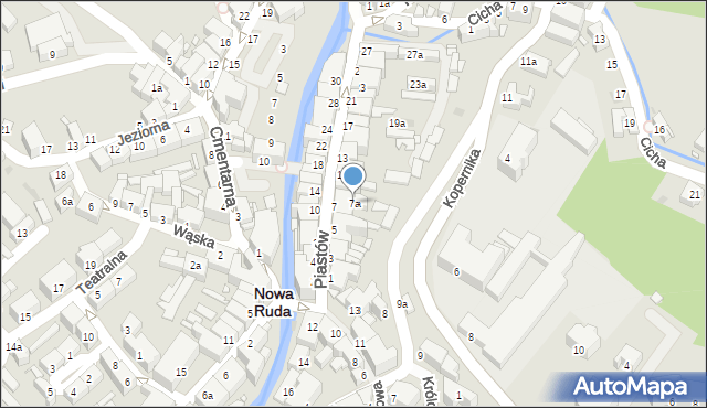 Nowa Ruda, Piastów, 7a, mapa Nowa Ruda