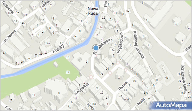Nowa Ruda, Piłsudskiego Józefa, marsz., 1, mapa Nowa Ruda