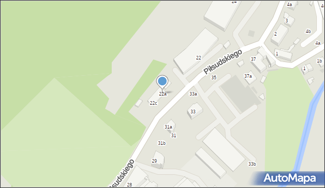 Nowa Ruda, Piłsudskiego Józefa, marsz., 22a, mapa Nowa Ruda