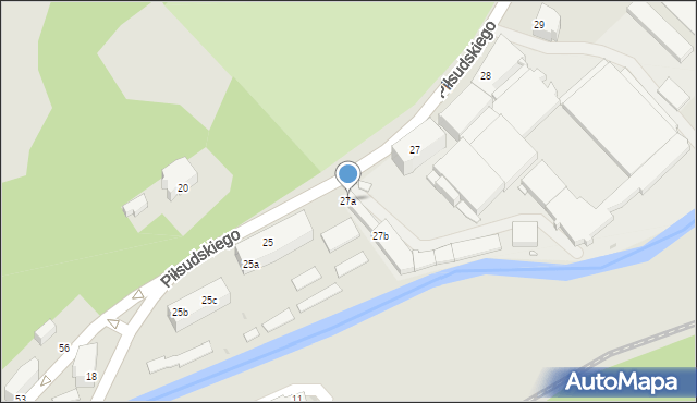 Nowa Ruda, Piłsudskiego Józefa, marsz., 27a, mapa Nowa Ruda