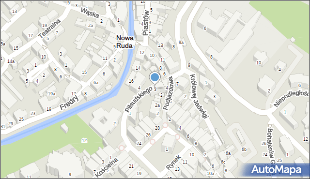 Nowa Ruda, Piłsudskiego Józefa, marsz., 3, mapa Nowa Ruda