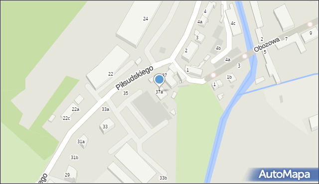 Nowa Ruda, Piłsudskiego Józefa, marsz., 37a, mapa Nowa Ruda