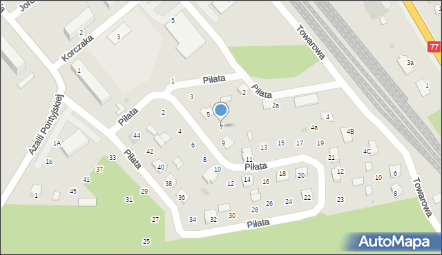Nowa Sarzyna, Piłata Władysława, 7, mapa Nowa Sarzyna