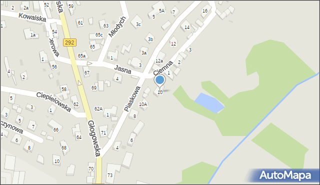 Nowa Sól, Piaskowa, 10, mapa Nowa Sól
