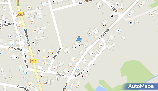 Nowa Sól, Piaskowa, 5A, mapa Nowa Sól