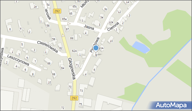 Nowa Sól, Piaskowa, 8, mapa Nowa Sól