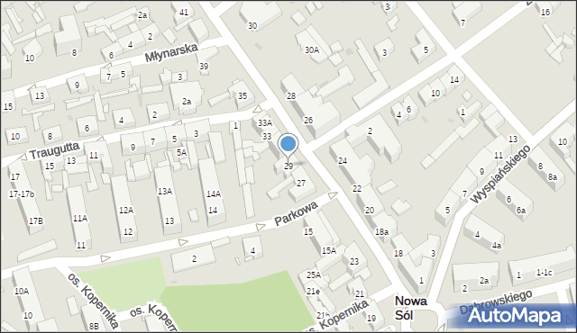 Nowa Sól, Piłsudskiego Józefa, marsz., 29, mapa Nowa Sól