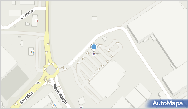 Nowa Sól, Piłsudskiego Józefa, marsz., 48, mapa Nowa Sól