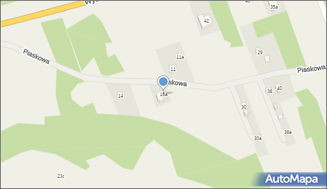 Nowa Wieś, Piaskowa, 16a, mapa Nowa Wieś