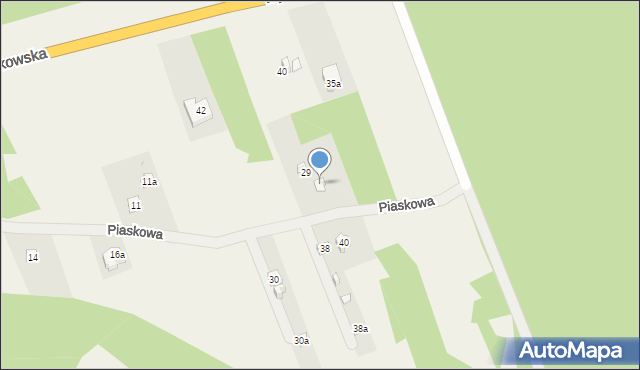 Nowa Wieś, Piaskowa, 31, mapa Nowa Wieś