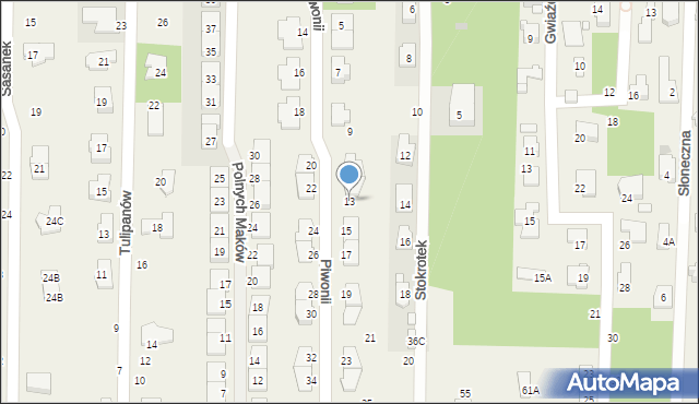 Nowa Wieś, Piwonii, 13, mapa Nowa Wieś