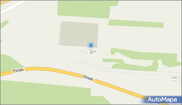 Nowa Wieś, Pinek, 12, mapa Nowa Wieś