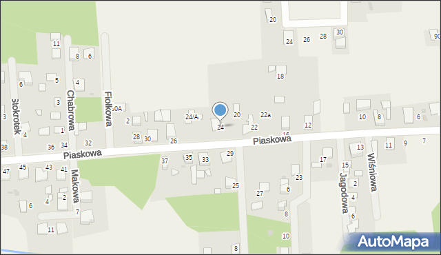 Nowa Wieś Tworoska, Piaskowa, 24, mapa Nowa Wieś Tworoska