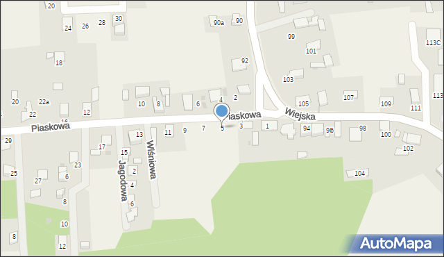 Nowa Wieś Tworoska, Piaskowa, 5, mapa Nowa Wieś Tworoska