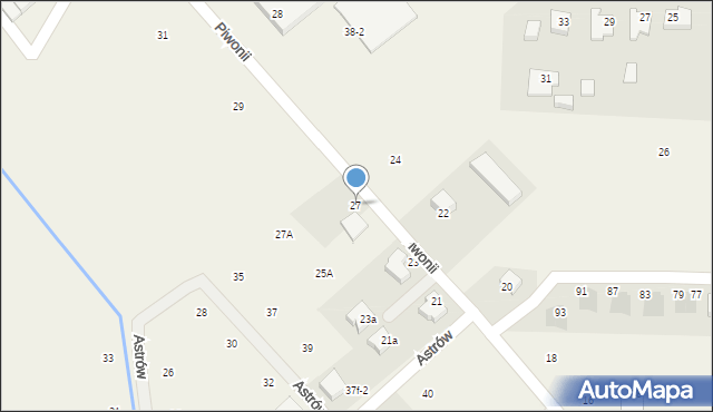 Nowe Bielice, Piwonii, 27, mapa Nowe Bielice