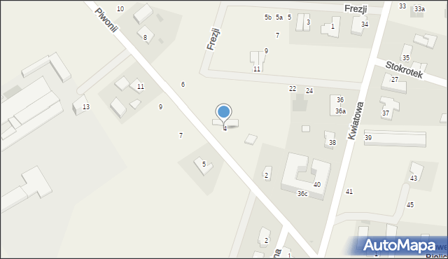 Nowe Bielice, Piwonii, 4, mapa Nowe Bielice