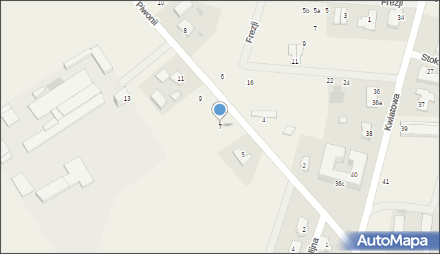 Nowe Bielice, Piwonii, 7, mapa Nowe Bielice