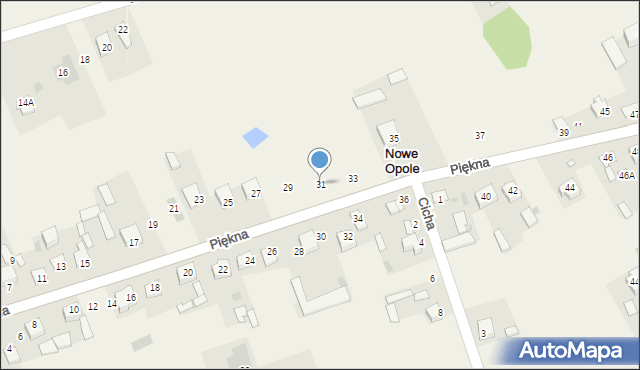 Nowe Opole, Piękna, 31, mapa Nowe Opole