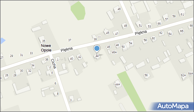 Nowe Opole, Piękna, 44, mapa Nowe Opole
