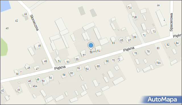 Nowe Opole, Piękna, 59, mapa Nowe Opole