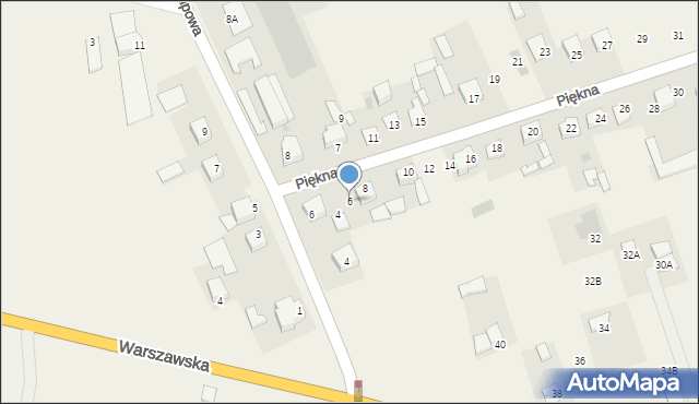 Nowe Opole, Piękna, 6, mapa Nowe Opole