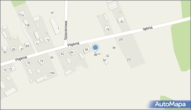 Nowe Opole, Piękna, 88, mapa Nowe Opole