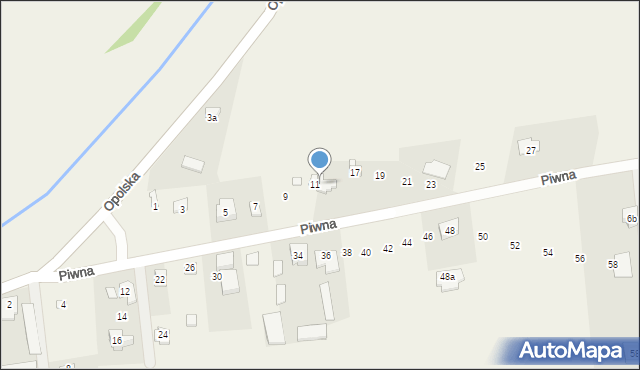 Nowe Załubice, Piwna, 13, mapa Nowe Załubice