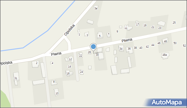 Nowe Załubice, Piwna, 28, mapa Nowe Załubice