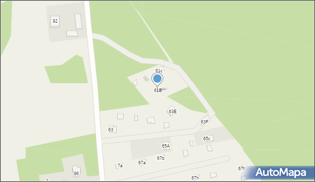 Nowe Załubice, Piwna, 61B, mapa Nowe Załubice