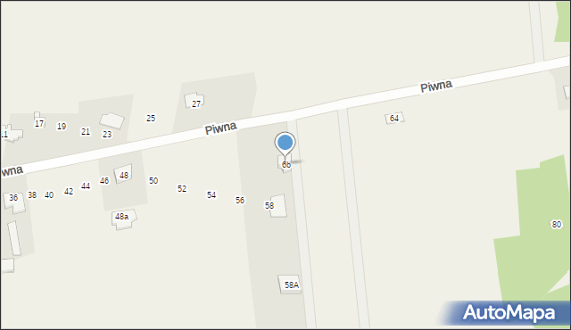 Nowe Załubice, Piwna, 6b, mapa Nowe Załubice