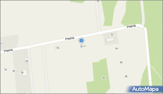 Nowe Załubice, Piwna, 72, mapa Nowe Załubice
