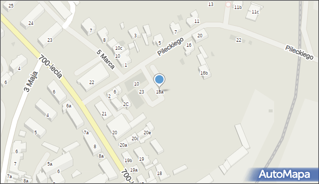 Nowogard, Pileckiego Witolda, rtm., 18a, mapa Nowogard