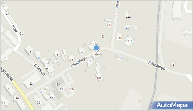 Nowogard, Pileckiego Witolda, rtm., 20, mapa Nowogard