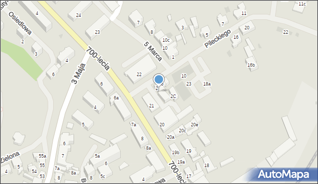 Nowogard, Pileckiego Witolda, rtm., 2A, mapa Nowogard
