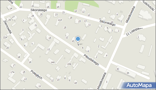 Nowogród, Piłsudskiego Józefa, marsz., 8, mapa Nowogród