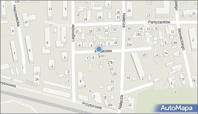 Nowy Dwór Mazowiecki, Piaskowa, 3, mapa Nowy Dwór Mazowiecki