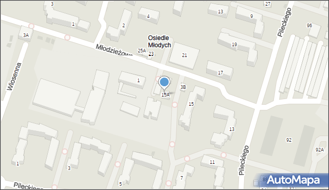 Nowy Dwór Mazowiecki, Pileckiego Witolda, rtm., 15A, mapa Nowy Dwór Mazowiecki