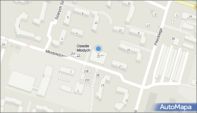 Nowy Dwór Mazowiecki, Pileckiego Witolda, rtm., 21, mapa Nowy Dwór Mazowiecki