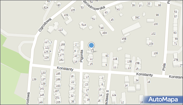 Nowy Sącz, Pigonia Stanisława, 7, mapa Nowego Sącza