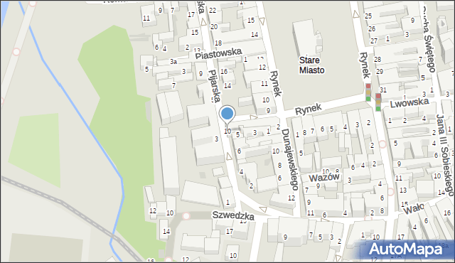 Nowy Sącz, Pijarska, 10, mapa Nowego Sącza