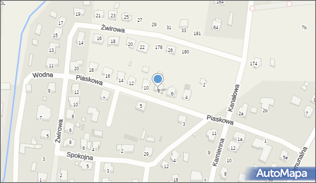 Nowy Tomyśl, Piaskowa, 8, mapa Nowy Tomyśl