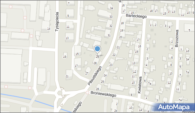 Nowy Tomyśl, Piłsudskiego Józefa, marsz., 29, mapa Nowy Tomyśl