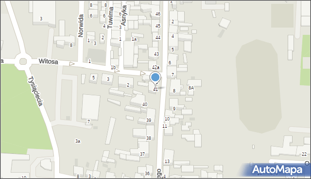 Nowy Tomyśl, Piłsudskiego Józefa, marsz., 41, mapa Nowy Tomyśl